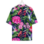 Hawaiian Tropical Birds Pattern Print Rayon Hawaiian Shirt