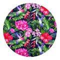 Hawaiian Tropical Birds Pattern Print Round Blanket