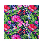 Hawaiian Tropical Birds Pattern Print Silk Bandana
