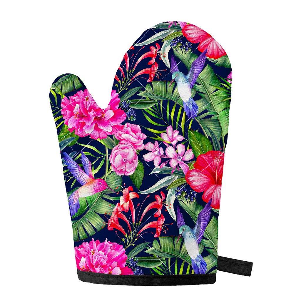 Hawaiian Tropical Birds Pattern Print Single Oven Mitt