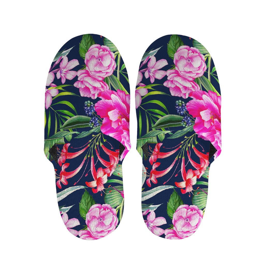 Hawaiian Tropical Birds Pattern Print Slippers