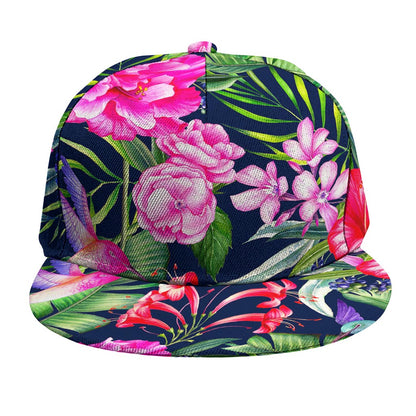 Hawaiian Tropical Birds Pattern Print Snapback Cap