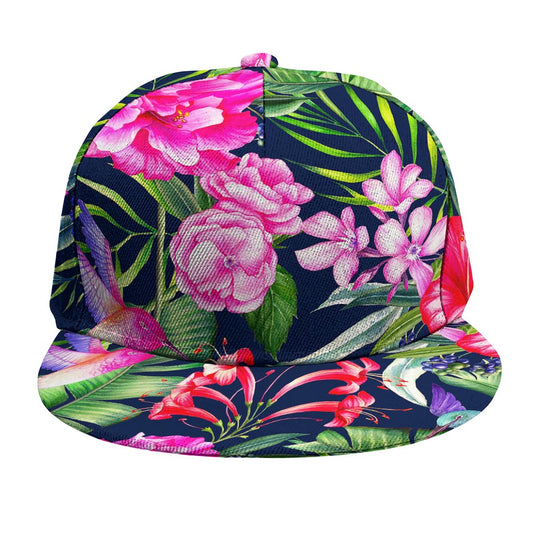 Hawaiian Tropical Birds Pattern Print Snapback Cap