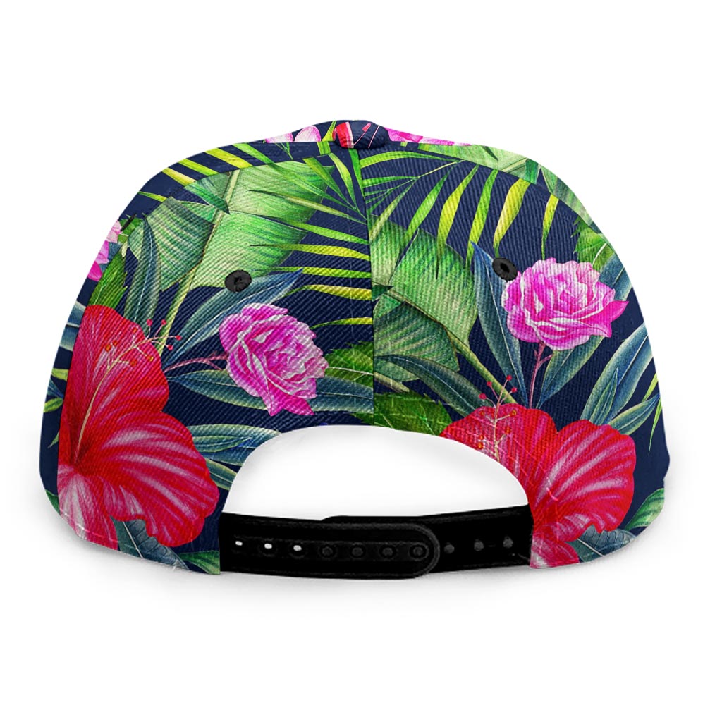 Hawaiian Tropical Birds Pattern Print Snapback Cap