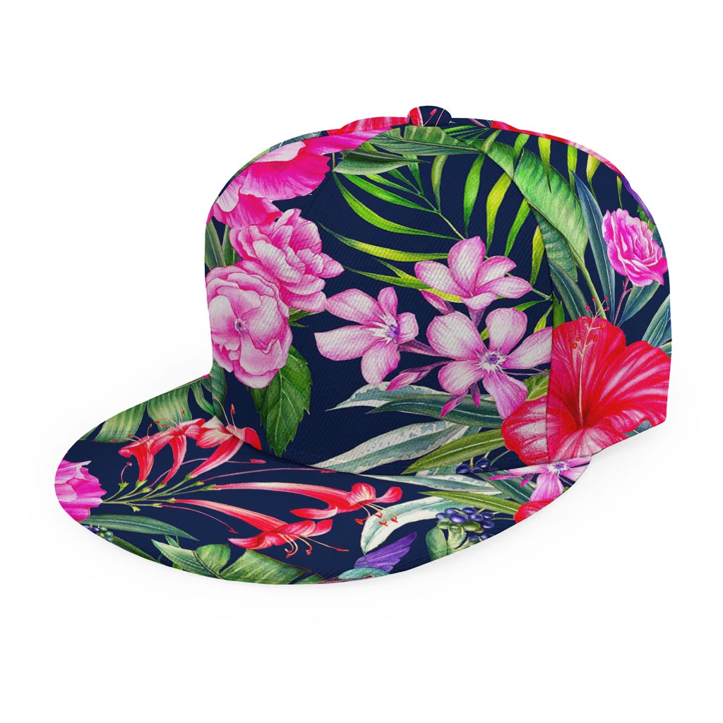 Hawaiian Tropical Birds Pattern Print Snapback Cap