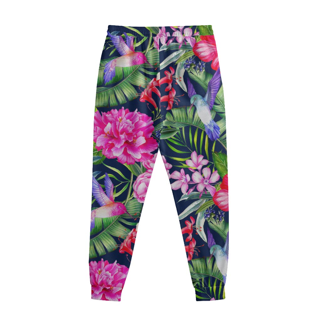 Hawaiian Tropical Birds Pattern Print Sweatpants