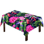Hawaiian Tropical Birds Pattern Print Tablecloth