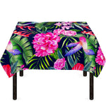 Hawaiian Tropical Birds Pattern Print Tablecloth