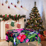 Hawaiian Tropical Birds Pattern Print Tablecloth