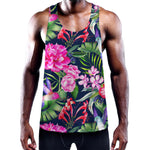 Hawaiian Tropical Birds Pattern Print Training Tank Top