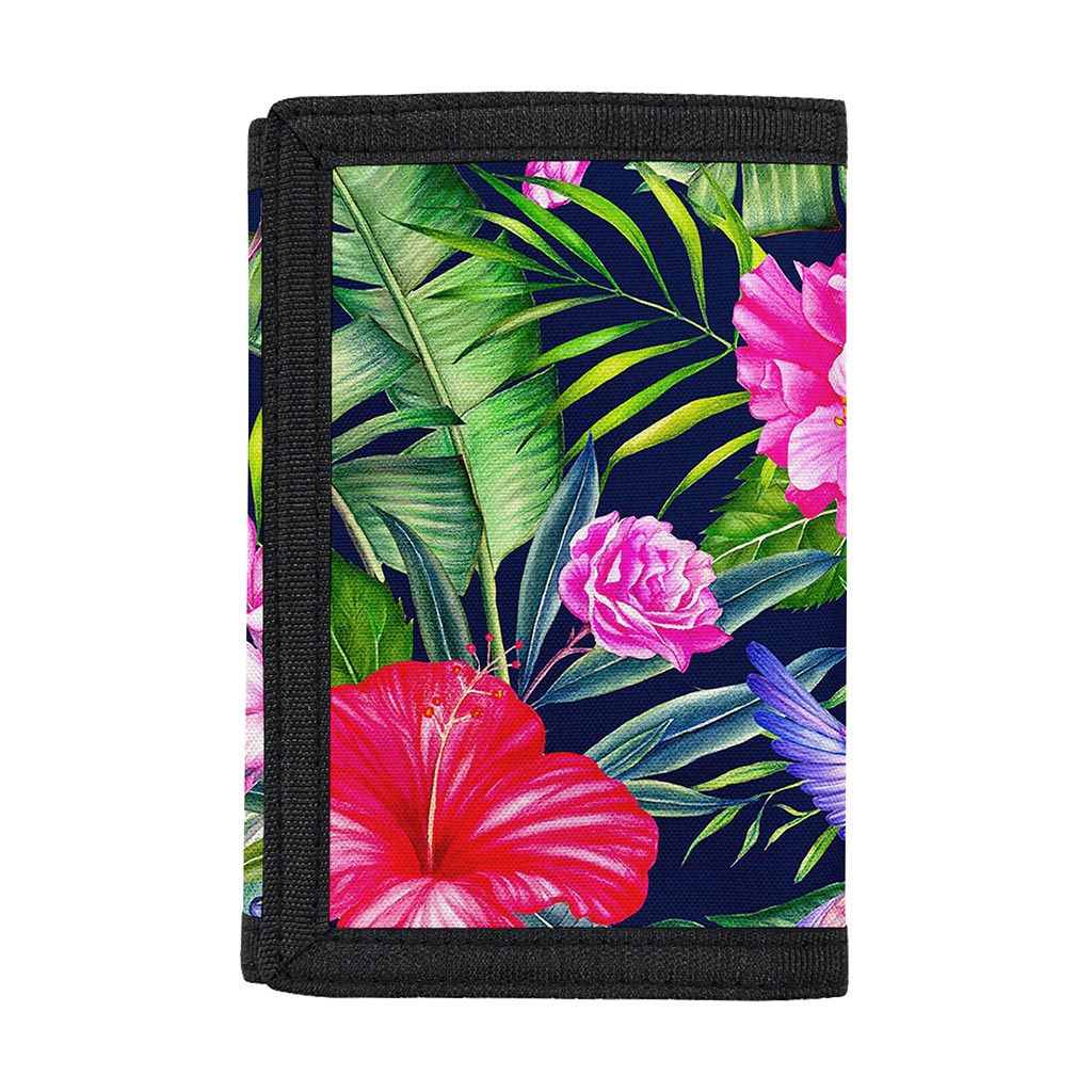 Hawaiian Tropical Birds Pattern Print Trifold Wallet