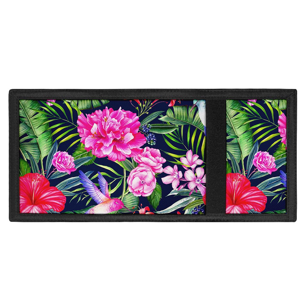 Hawaiian Tropical Birds Pattern Print Trifold Wallet