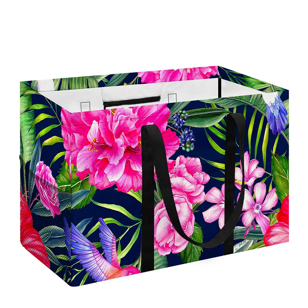 Hawaiian Tropical Birds Pattern Print Utility Tote Bag