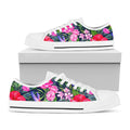 Hawaiian Tropical Birds Pattern Print White Low Top Sneakers