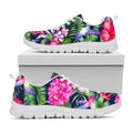 Hawaiian Tropical Birds Pattern Print White Running Shoes