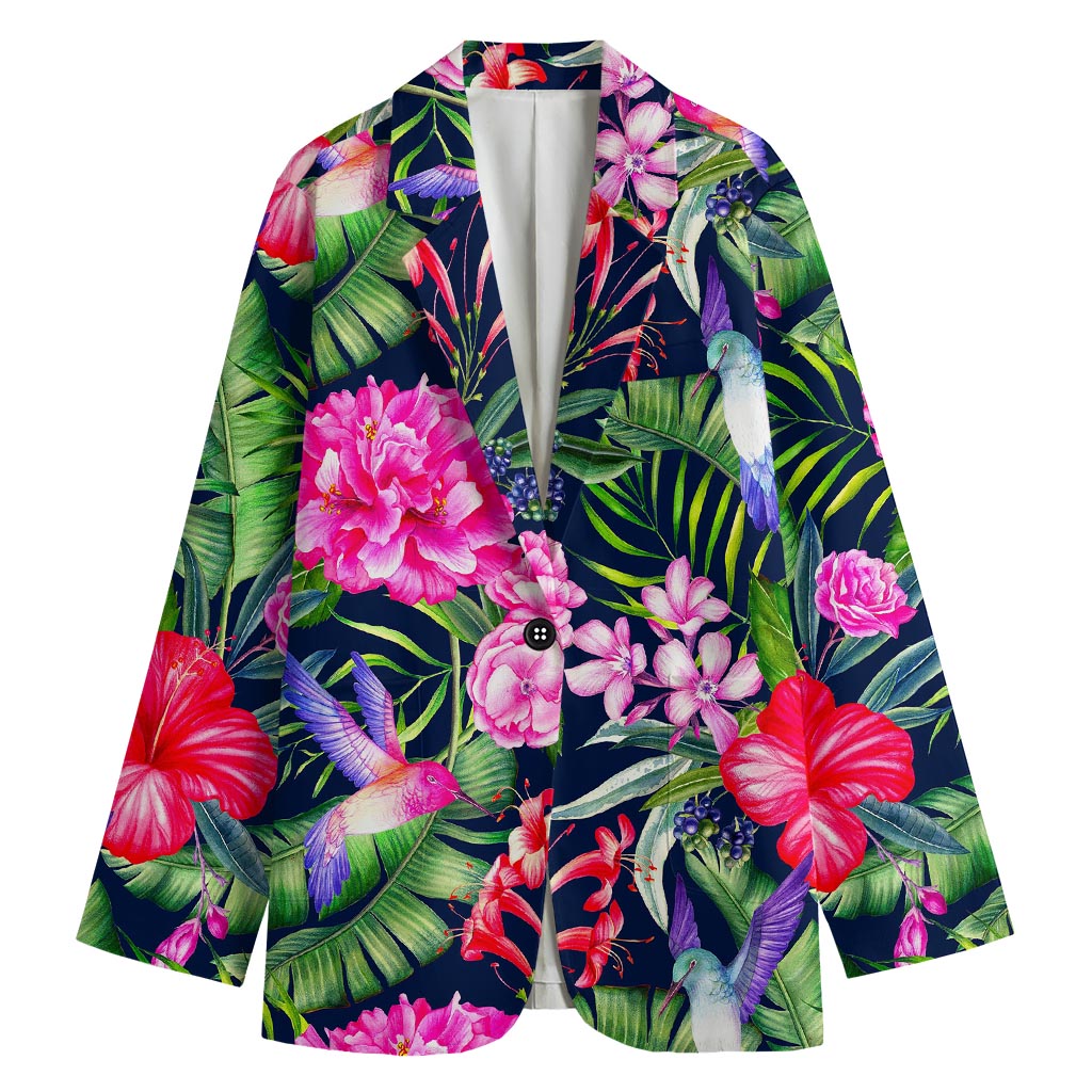 Hawaiian Tropical Birds Pattern Print Women's Blazer