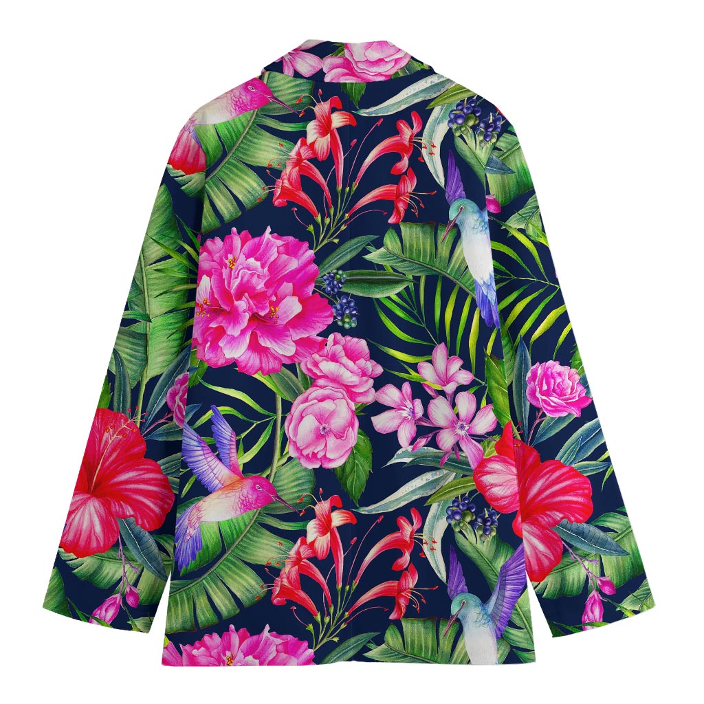 Hawaiian Tropical Birds Pattern Print Women's Blazer