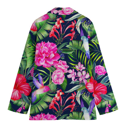 Hawaiian Tropical Birds Pattern Print Women's Blazer
