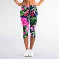 Hawaiian Tropical Birds Pattern Print Women's Capri Leggings