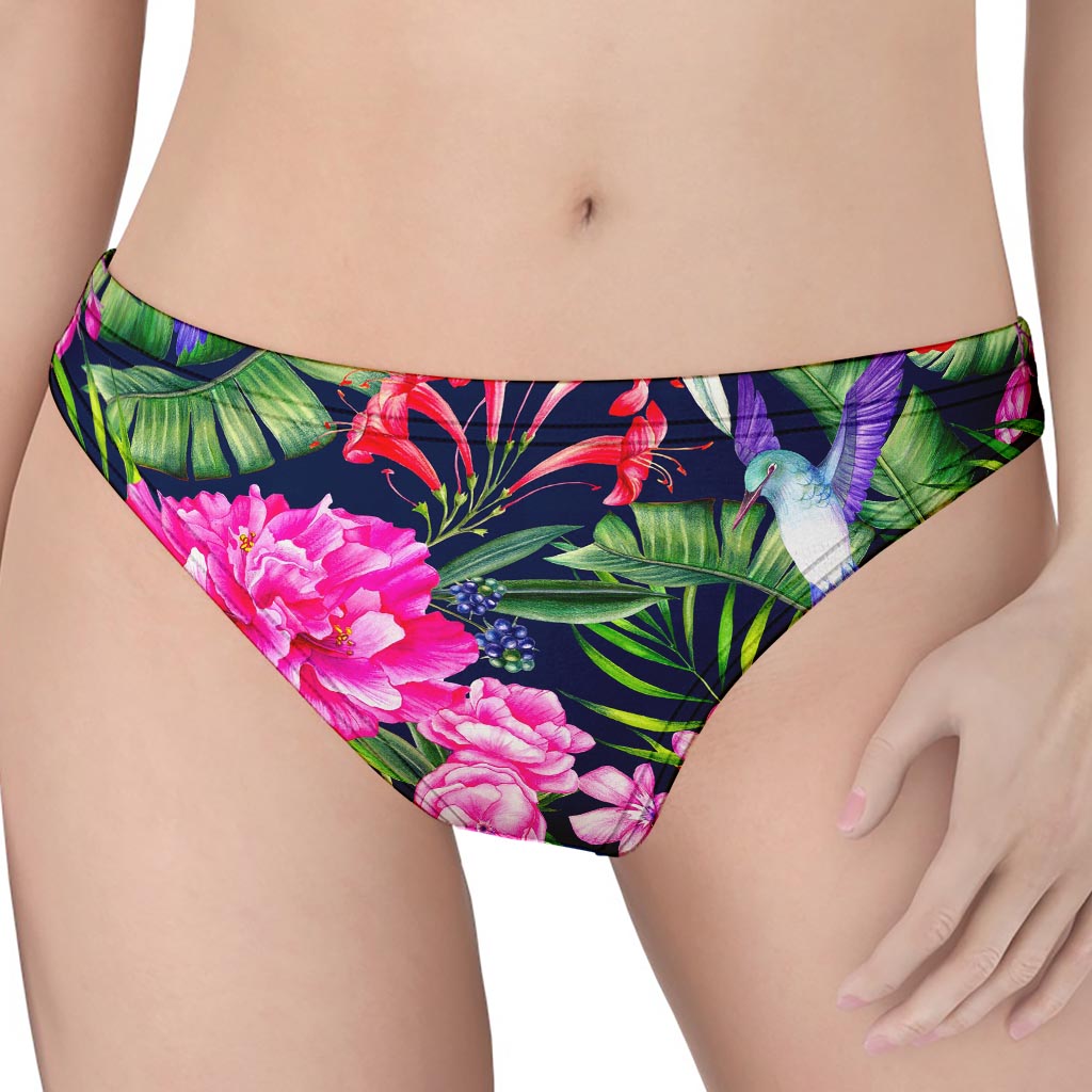 Hawaiian Tropical Birds Pattern Print Women's Thong