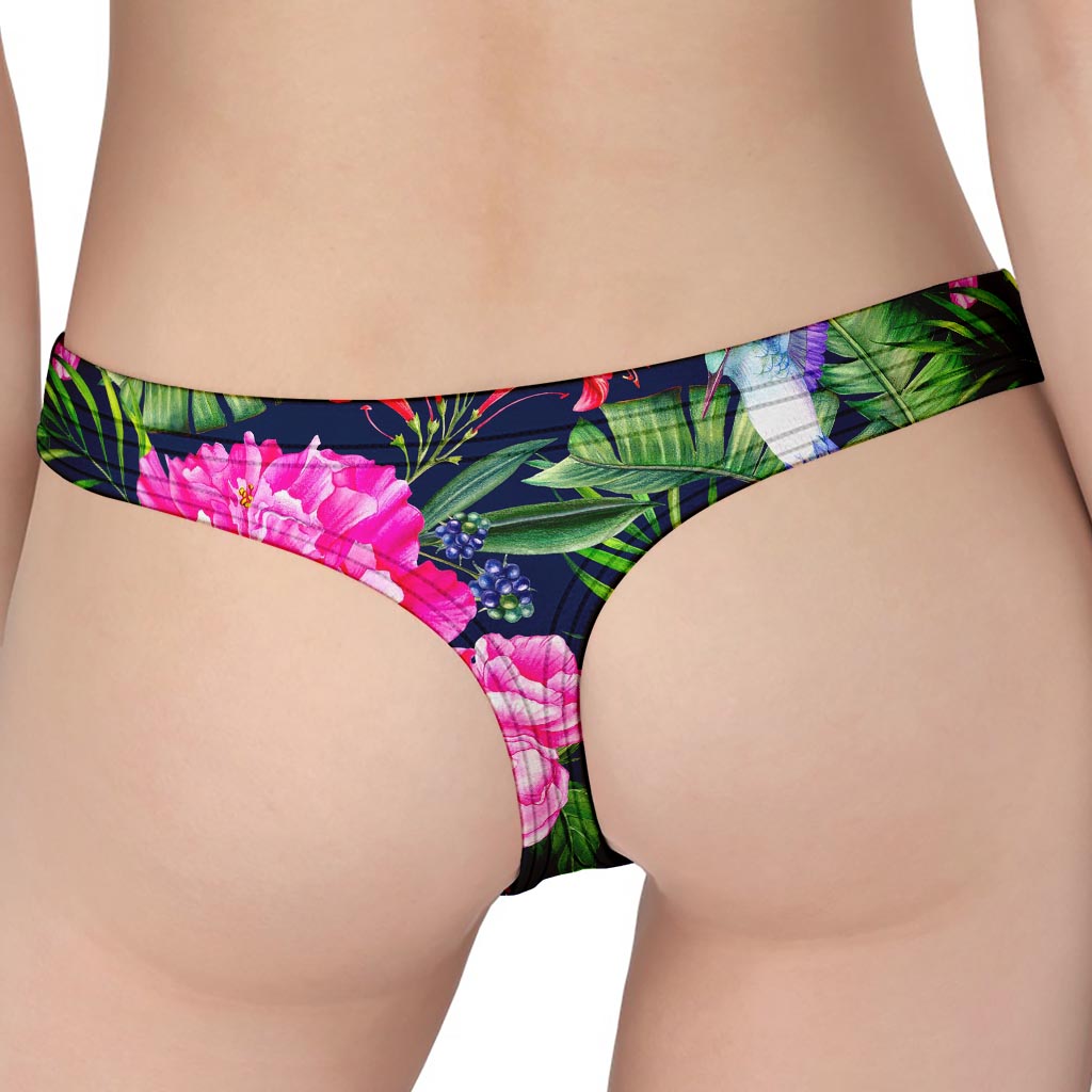 Hawaiian Tropical Birds Pattern Print Women's Thong