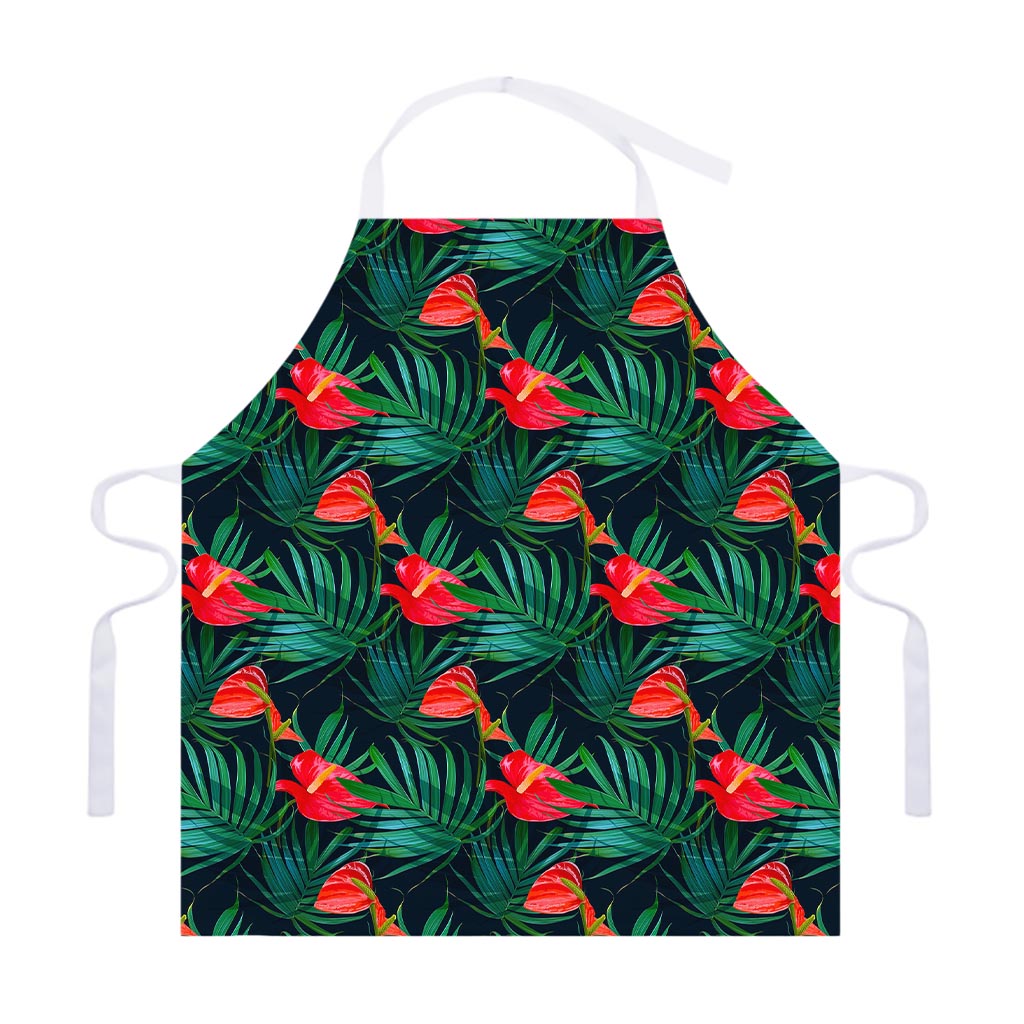 Hawaiian Tropical Flowers Pattern Print Adjustable Apron