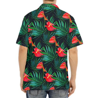 Hawaiian Tropical Flowers Pattern Print Aloha Shirt