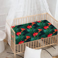 Hawaiian Tropical Flowers Pattern Print Baby Crib Sheet