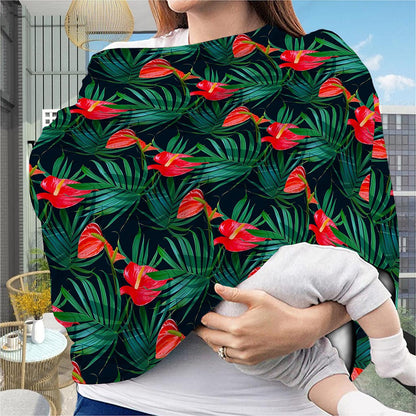 Hawaiian Tropical Flowers Pattern Print Baby Seat Cover