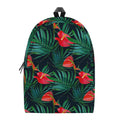 Hawaiian Tropical Flowers Pattern Print School Backpack