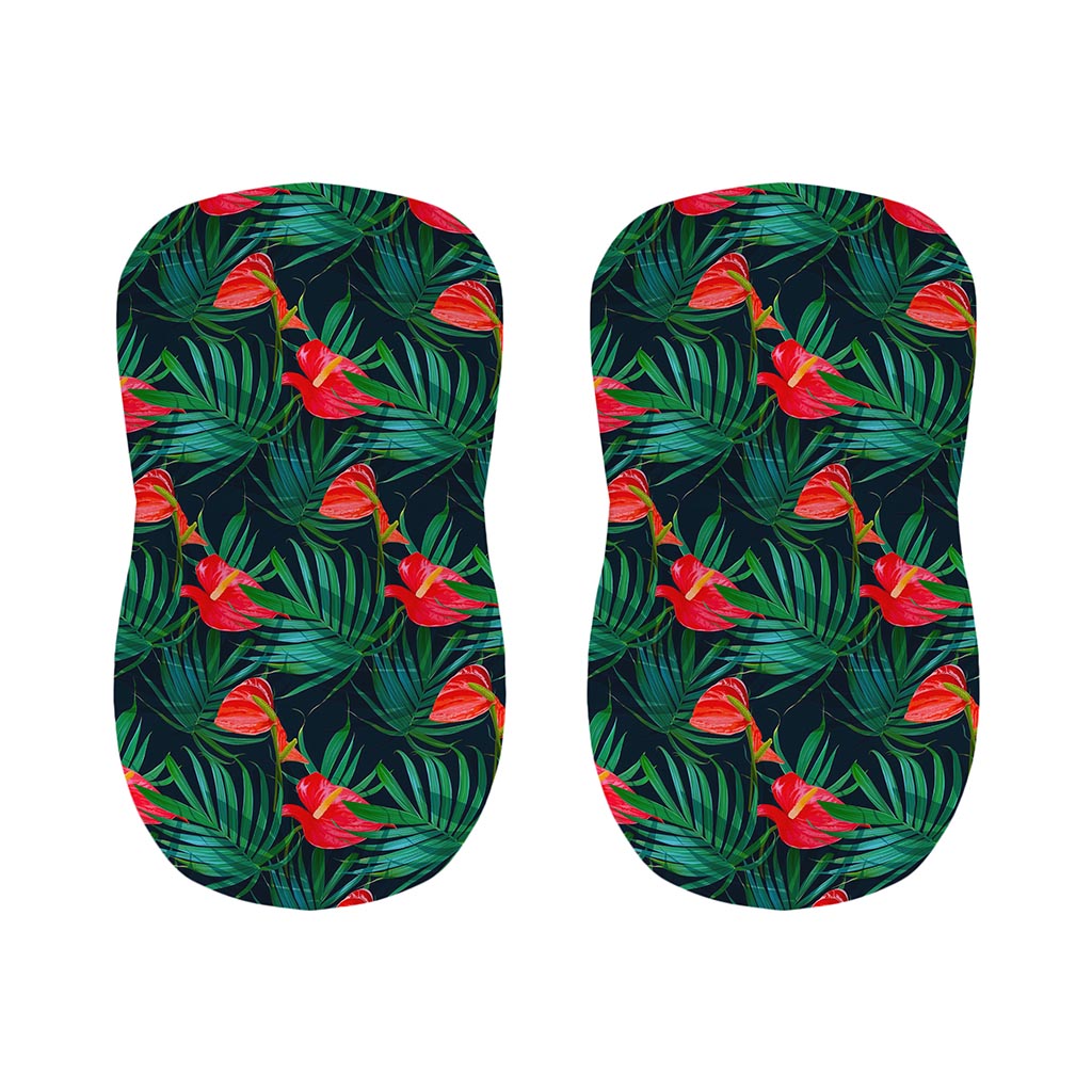 Hawaiian Tropical Flowers Pattern Print Bar Stool Covers