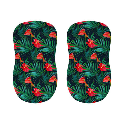 Hawaiian Tropical Flowers Pattern Print Bar Stool Covers