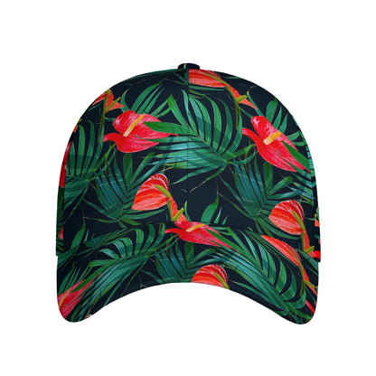 Hawaiian Tropical Flowers Pattern Print Baseball Cap