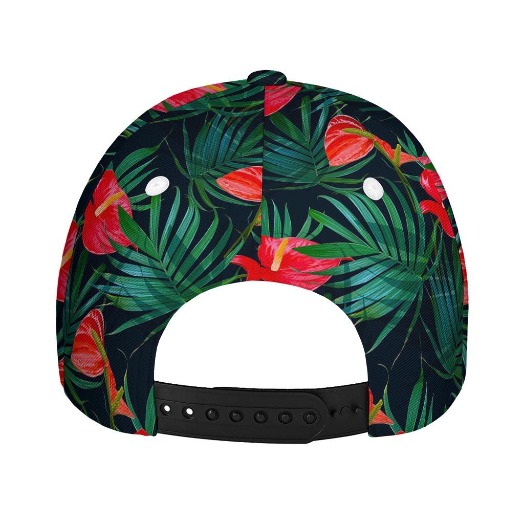 Hawaiian Tropical Flowers Pattern Print Baseball Cap