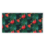 Hawaiian Tropical Flowers Pattern Print Beach Towel