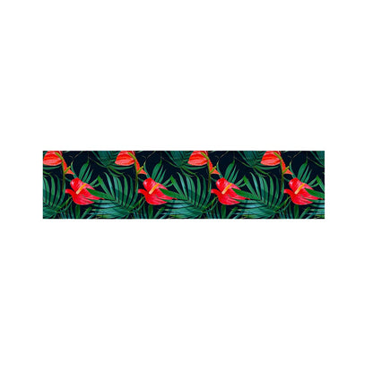 Hawaiian Tropical Flowers Pattern Print Bed Runner