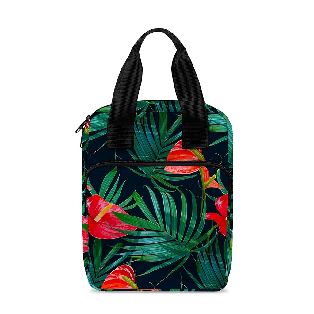 Hawaiian Tropical Flowers Pattern Print Bible Tote Bag