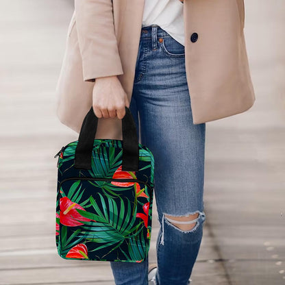 Hawaiian Tropical Flowers Pattern Print Bible Tote Bag