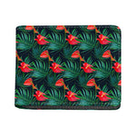 Hawaiian Tropical Flowers Pattern Print Bifold Wallet