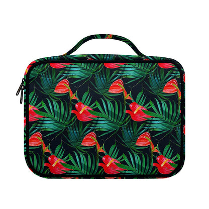 Hawaiian Tropical Flowers Pattern Print Briefcase Bible Bag
