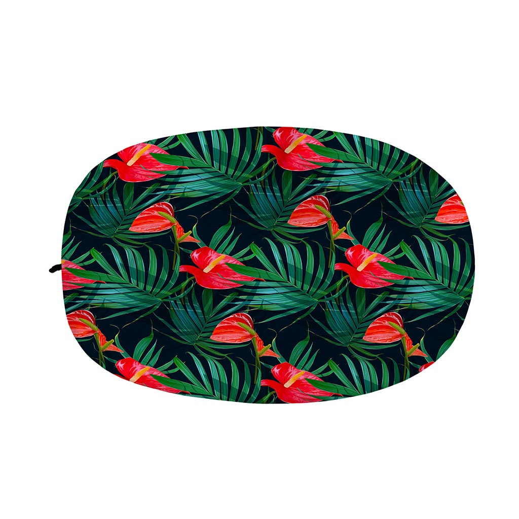 Hawaiian Tropical Flowers Pattern Print Car Side Mirror Covers