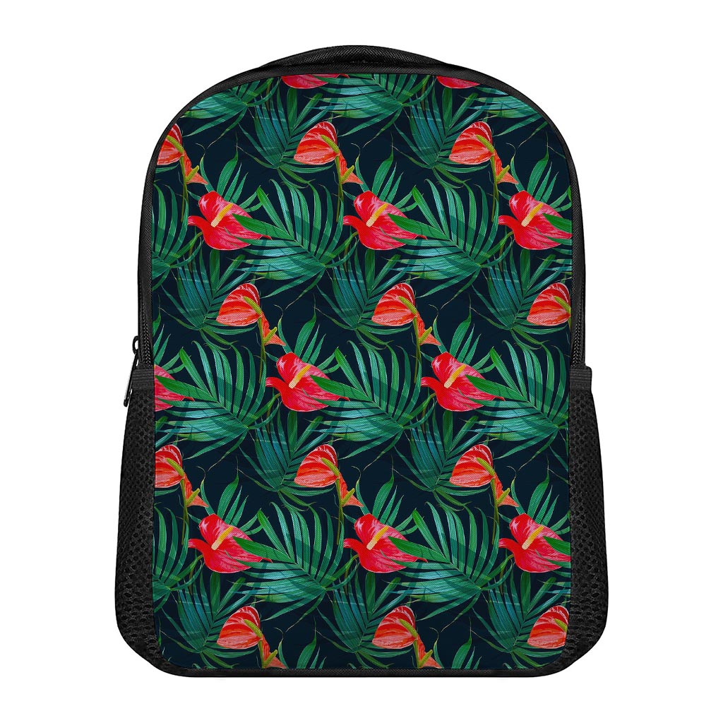 Hawaiian Tropical Flowers Pattern Print Casual Backpack