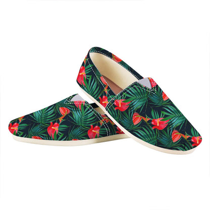 Hawaiian Tropical Flowers Pattern Print Casual Shoes