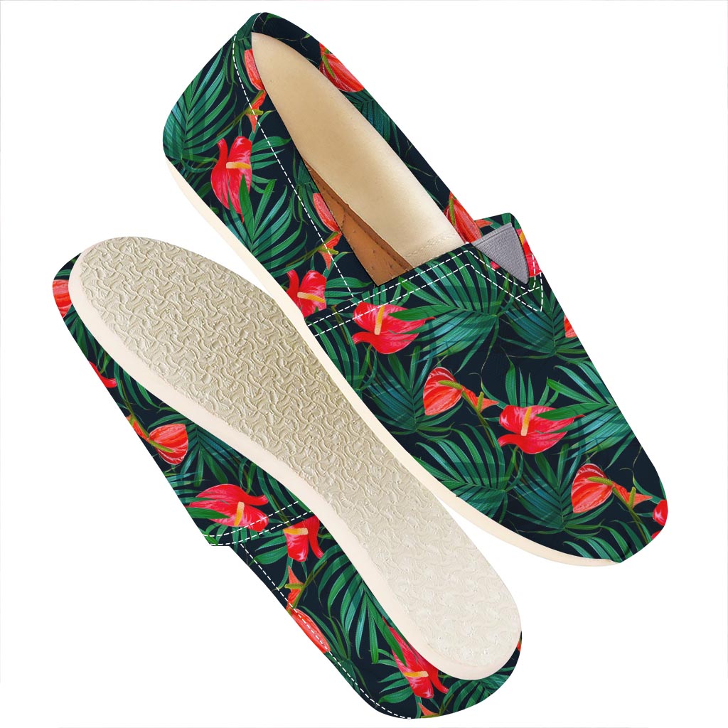 Hawaiian Tropical Flowers Pattern Print Casual Shoes