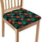 Hawaiian Tropical Flowers Pattern Print Chair Cushion Cover