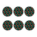 Hawaiian Tropical Flowers Pattern Print Coaster Set