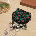 Hawaiian Tropical Flowers Pattern Print Coin Purse