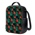 Hawaiian Tropical Flowers Pattern Print Crossbody Lunch Bag