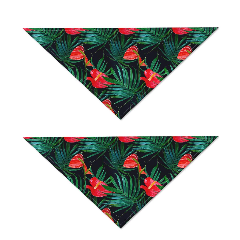 Hawaiian Tropical Flowers Pattern Print Dog Bandana