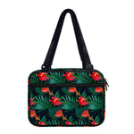 Hawaiian Tropical Flowers Pattern Print Double Strap Bible Bag
